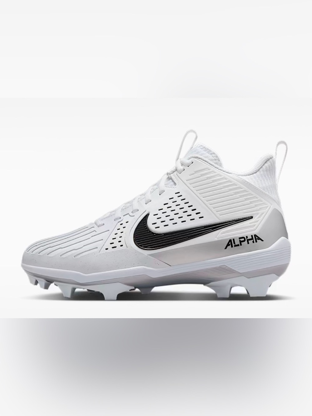 Nike Alpha Menace Strong Men's Cleats - White/Black 9.5 like new